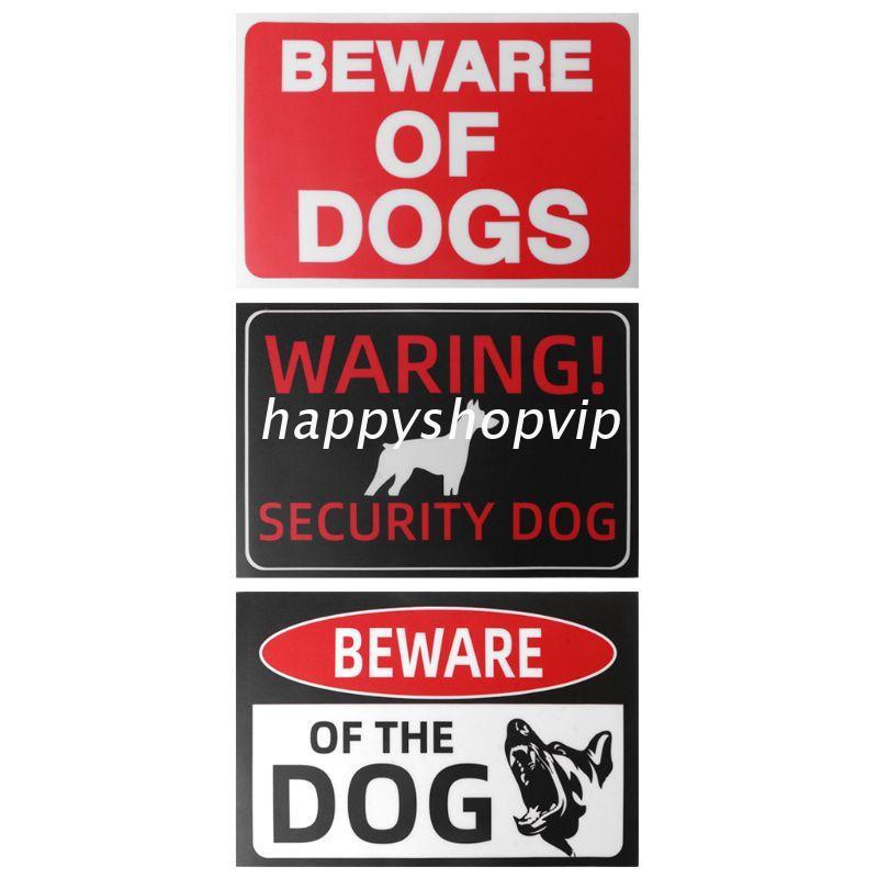 HSV Indoor Outdoor Adhesive Warning Security Dog Beware of Dog Sign Gates Stickers