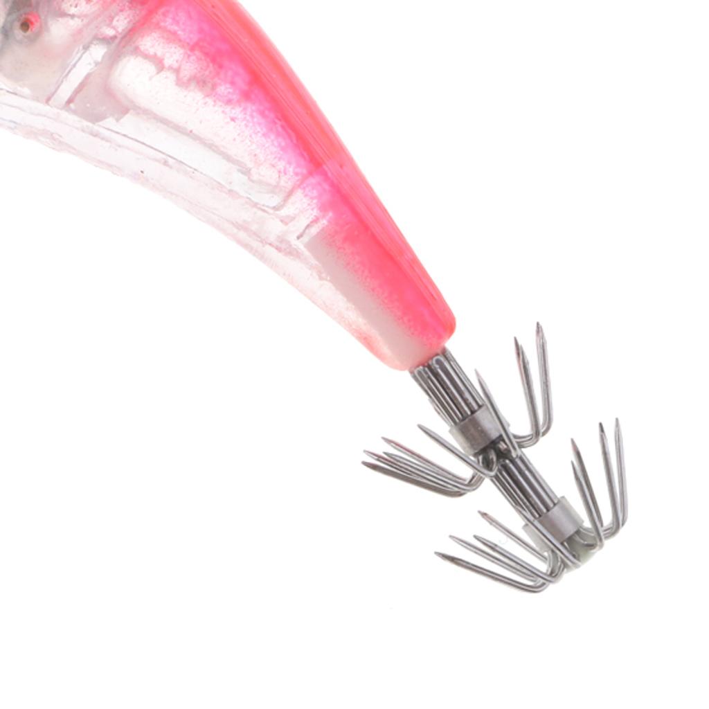 Glow In Dark Squid Jig Hooks Shrimp Fishing Lures With Luminous Hook