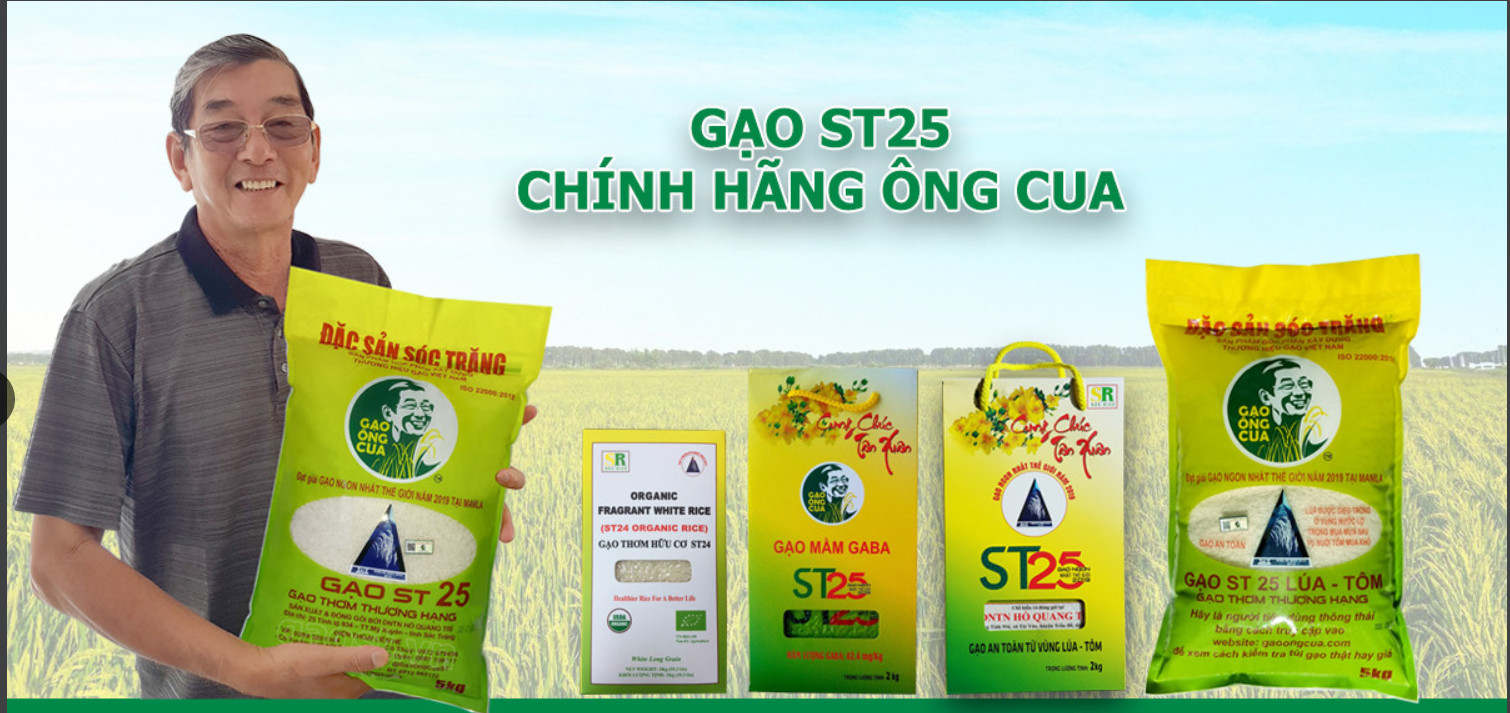 Gạo ST25 Ông Cua-Gạo ngon nhất thế giới 2019 Mới