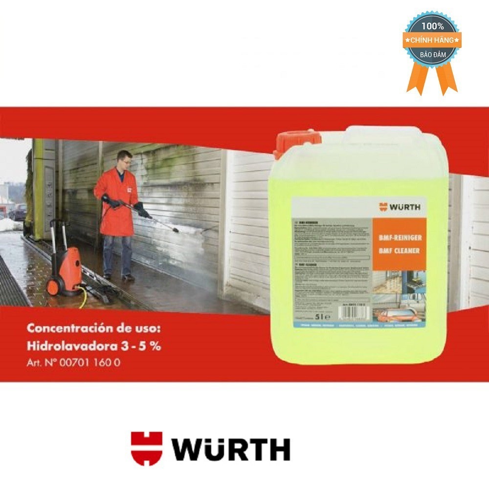 Nước Tẩy Rửa Đa Năng WURTH Bmf Workshop Cleaner 5 Lít 08931182 | TriTin