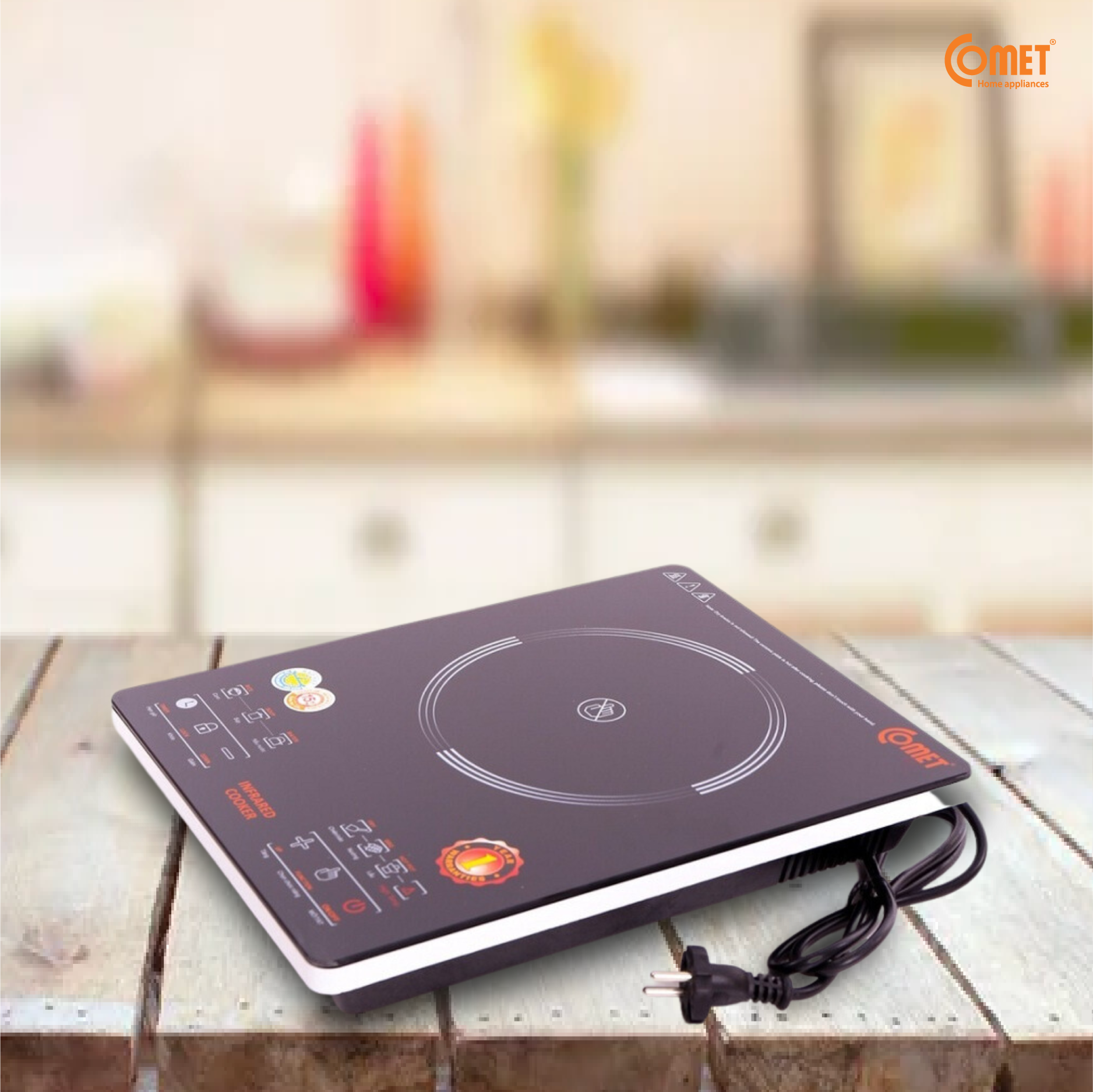 Bếp Hồng Ngoại Cảm Ứng Comet CM5536 – Hàng chính hãng -  Công Suất 2000W, Mặt Kính Chịu Lực, Đa Chức Năng, Bảo Hành 12 Tháng