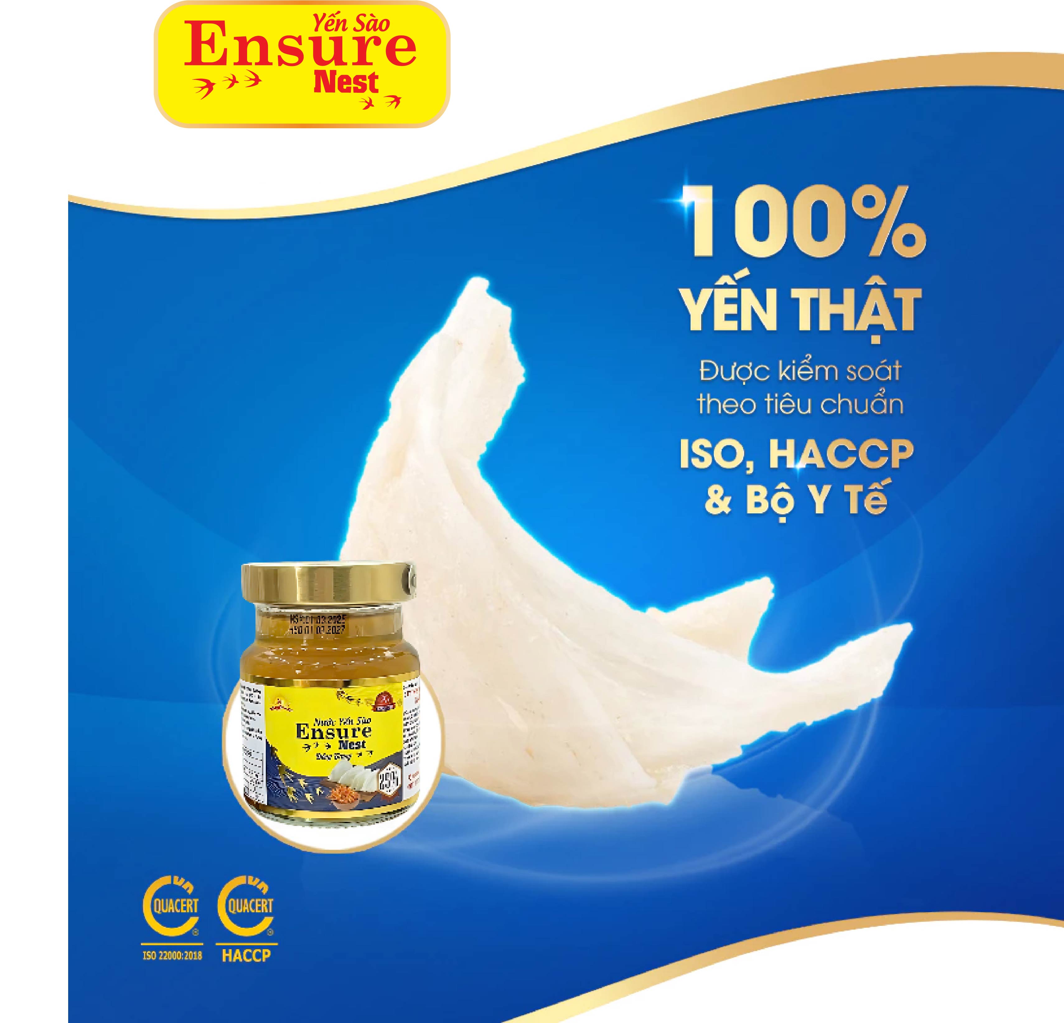 Yến Chưng Đường Phèn Ensure Nest 350mg Yến Nguồn Gốc Khánh Hoà - 70ml -Quà Sinh Nhật-Quà Biếu Tặng