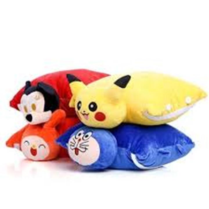 Gối Đi Xe Máy 1 & 2 Đầu Cho Bé Cỡ Lớn - Vải Nhung Cao Cấp : Nhiều Hình Thú Cho Bé Trai & Gái - Họa Tiết Ngẫu Nhiên