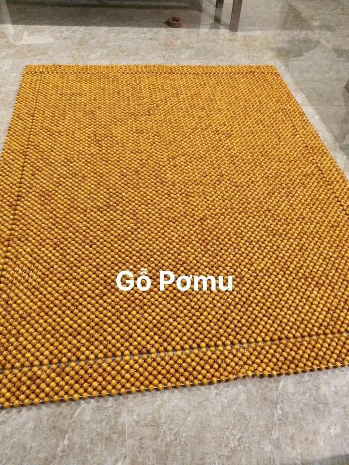 Chiếu hạt gỗ Pơ Mu hạt 1,8cm - Chiếu gỗ Mian.vn ( video , hình thật )