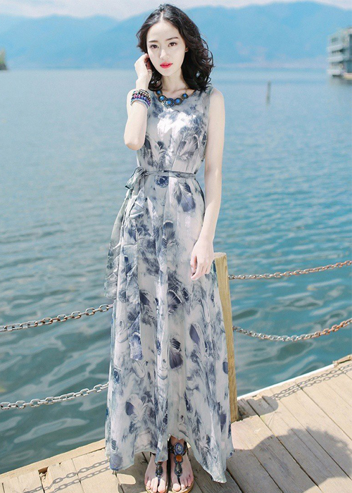 ĐẦM MAXI SÁT NÁCH  Dh011_011