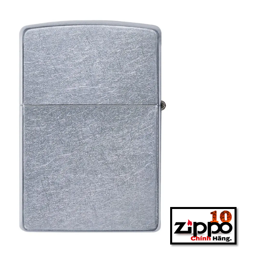 Bật lửa Zippo 207 Classic Street Chrome (vỏ đồng thau mạ crom xước bụi) - Chính Hãng 100%