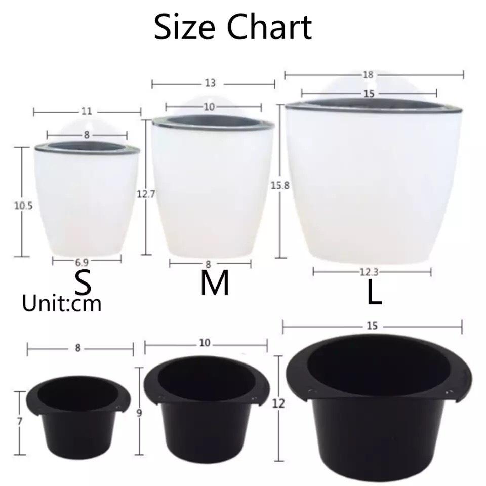 Chậu Cây Tự Tưới Nước Thông Minh Treo Ban Công SIZE 14x13cm
