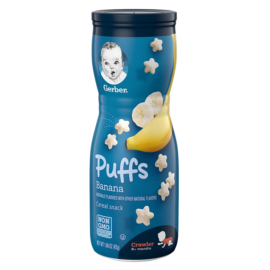 Bánh Ăn Dặm GERBER PUFFS Vị Chuối (Hộp 42g)