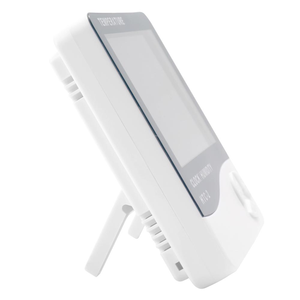 Indoor and Outdoor Large Screen Digital Display Temperature and Humidity Meter Time Calendar Alarm Temperature Meter and Hygrometer