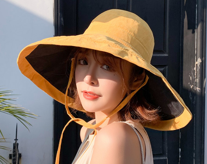 Mũ nón rộng vành chống nắng chống uv đội 2 mặt phong cách Hàn