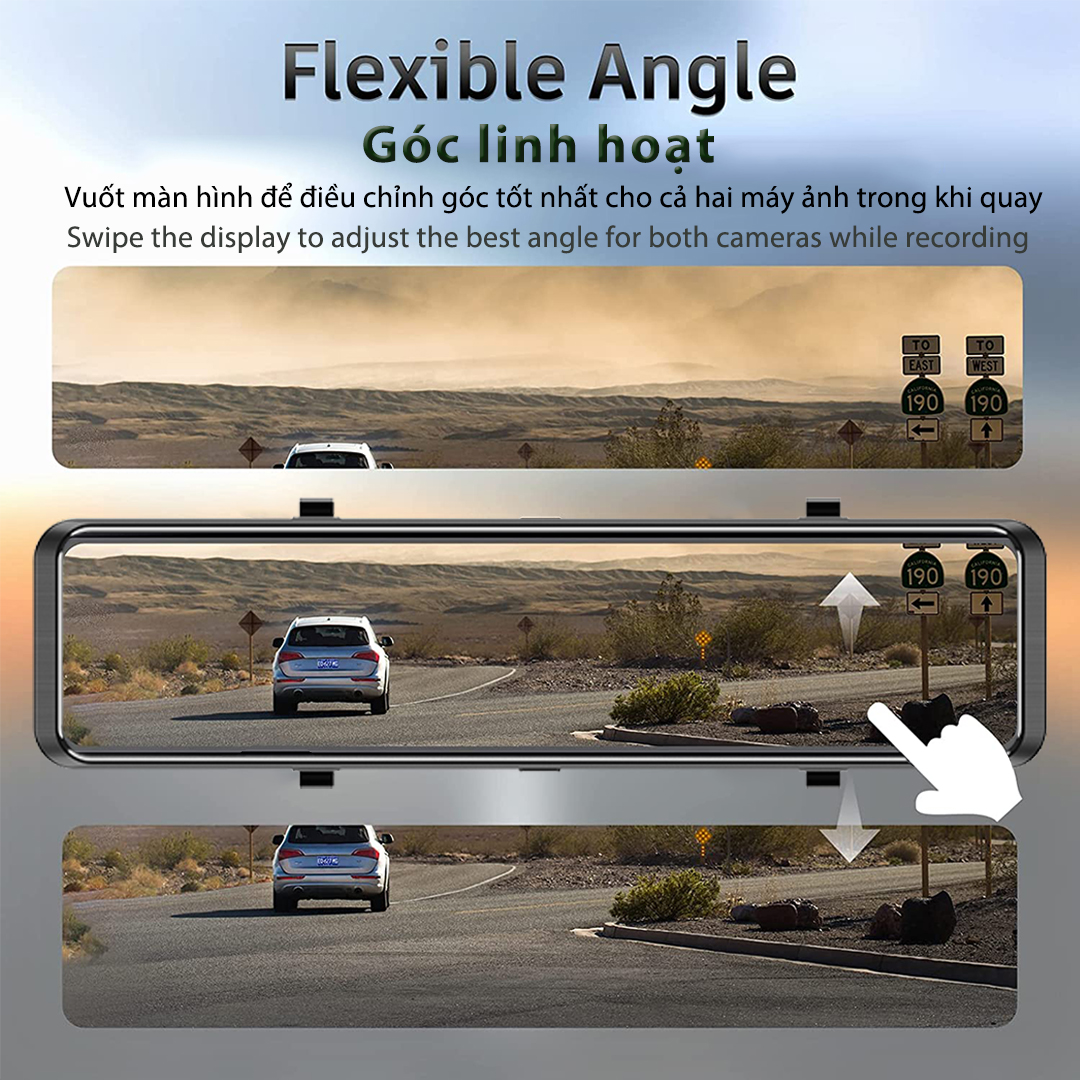 Camera Hành Trình ô Tô Siêu Rõ 2k Và Full Hd 1080p Trước Và Sau Ghi Hình Đồng Thời,Bên Trong Wifi Và GPS Có Kết Nối Điện Thoại ,Cảm Biến G,Thông Báo Tốc Độ