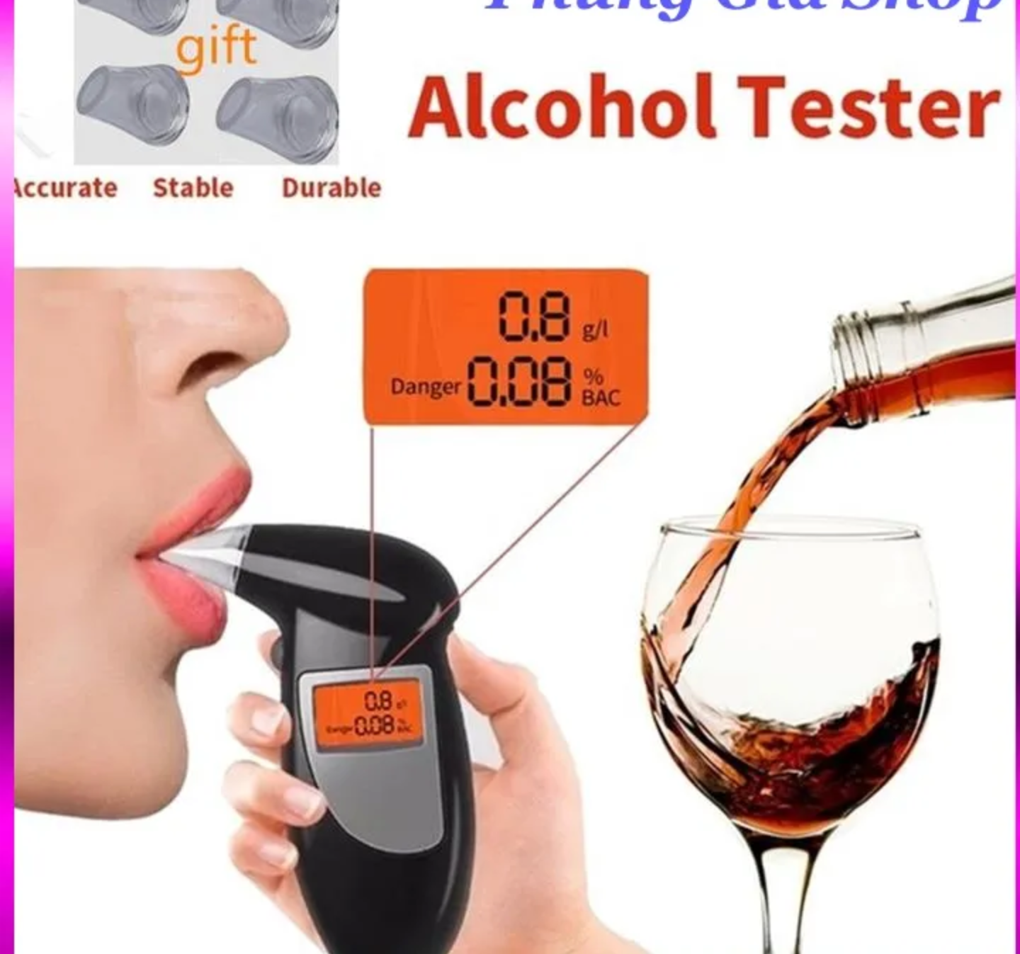 1 CÁI MÁY ĐO NỒNG ĐỘ CỒN HƠI THỞ KHI LÁI AN TOÀN NHỎ GỌN TIỆN DỤNG MẪU MỚI HÀNG CHẤT LƯỢNG