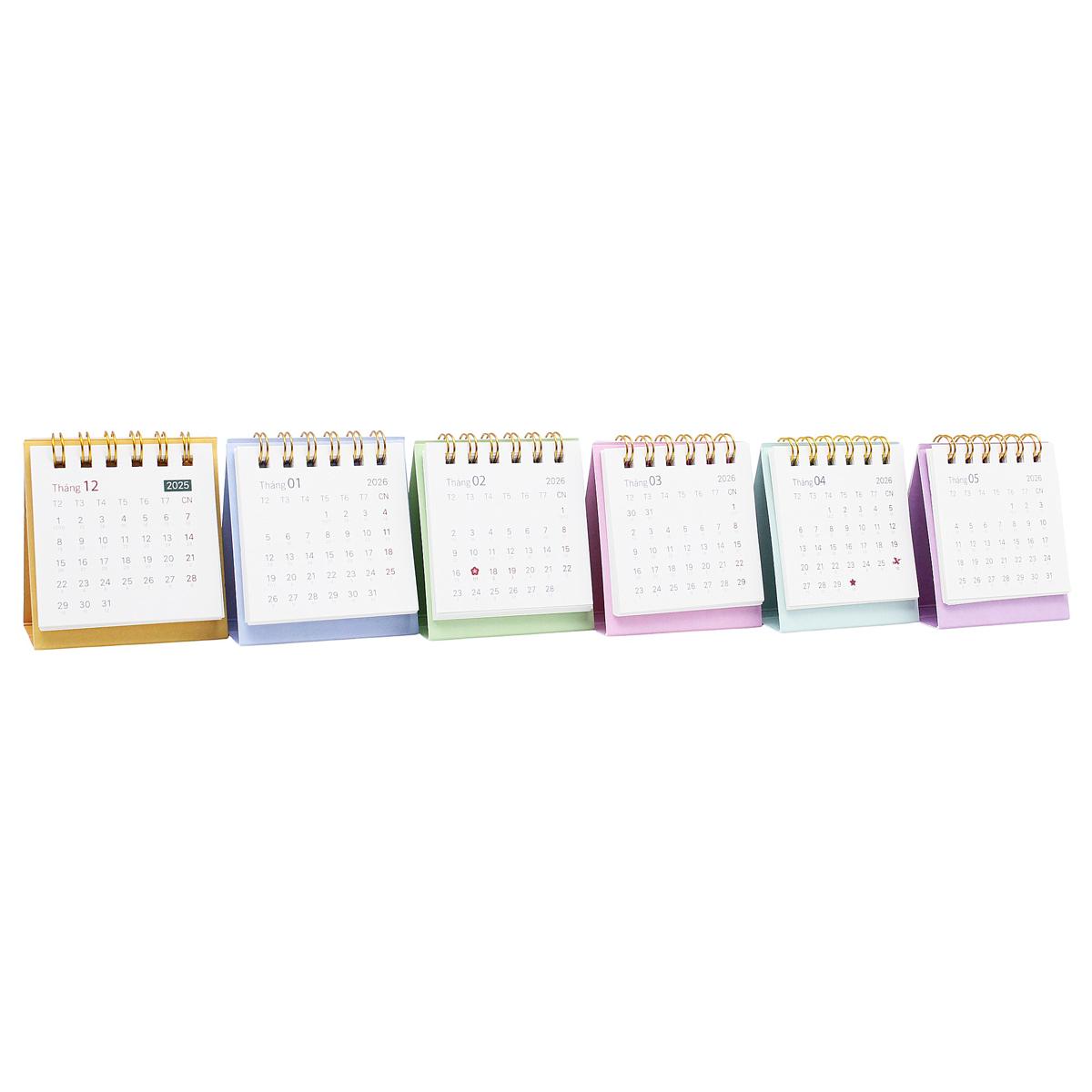 Lịch Bàn Teen Mini 2026 - Size XS - Linh Lan - Mẫu 6