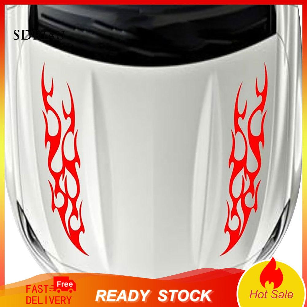 1 Cặp Decal Dán Trang Trí Xe Hơi Hình Ngọn Lửa