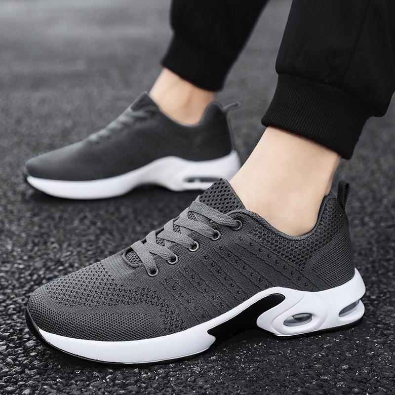 Giày Thể Thao Nam, Giày sneaker HHT, Đế Cao Có Đệm Khí 4 Sườn Sọc S022