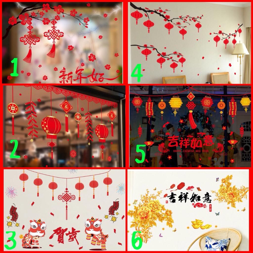 Decal trang trí tết - Nhiều tấm KHÁCH TỰ CHỌN