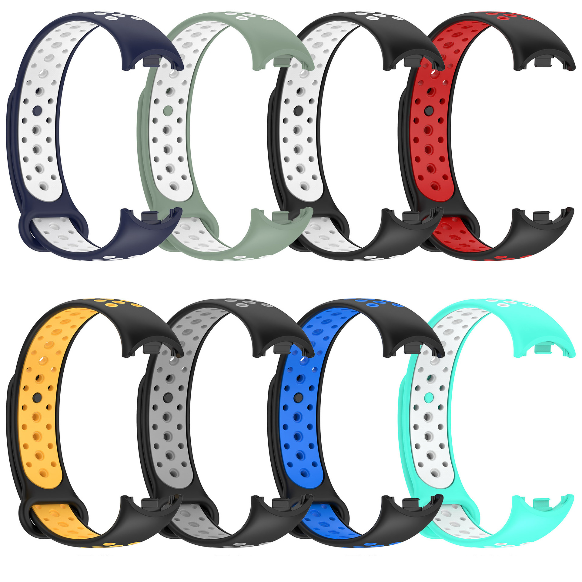 Dây đeo Silicone Sporty thay thế cho Xiaomi Mi Band 8 / Xiaomi Mi Band 9 - Hàng Chính Hãng