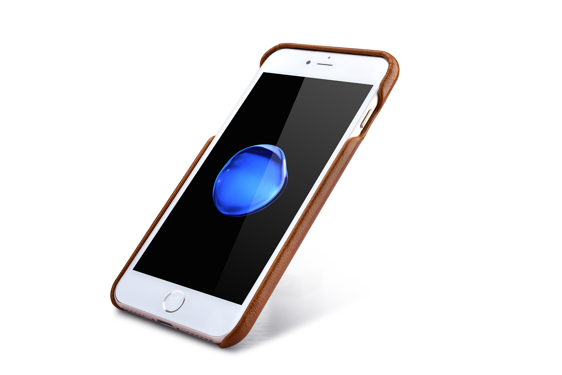 Ốp lưng da iPhone 7 viền camera kim loại iCarer - Hàng chính hãng