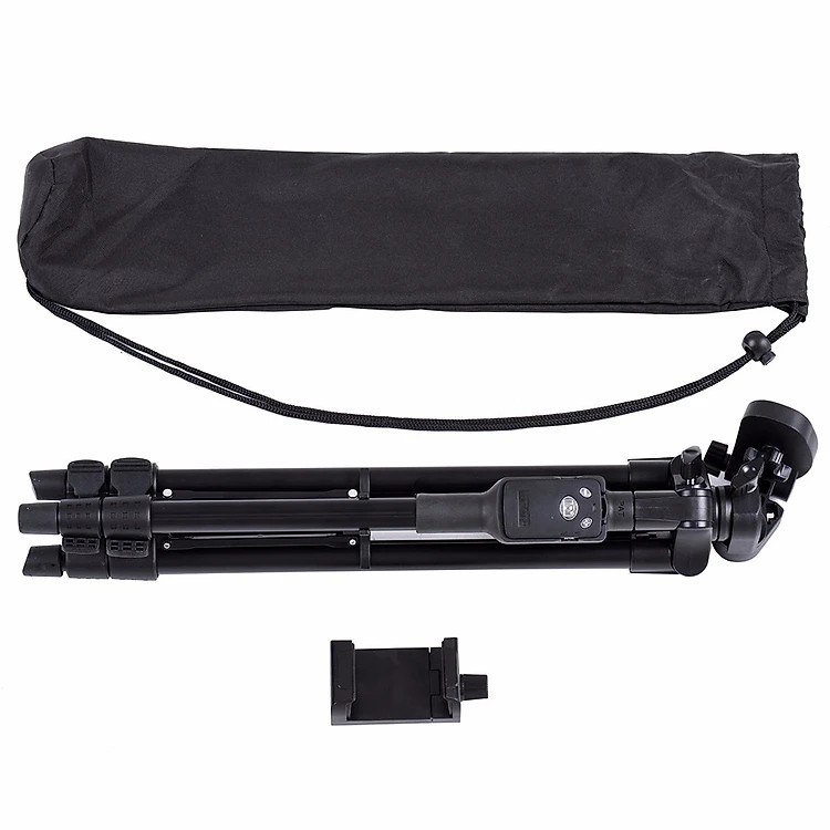 Tripod, chân đế điện thoại, máy ảnh 3 chân TTX-6218 kiêm giá đỡ có túi đựng , remote bluetooth điều khiển từ xa - Hàng chính hãng