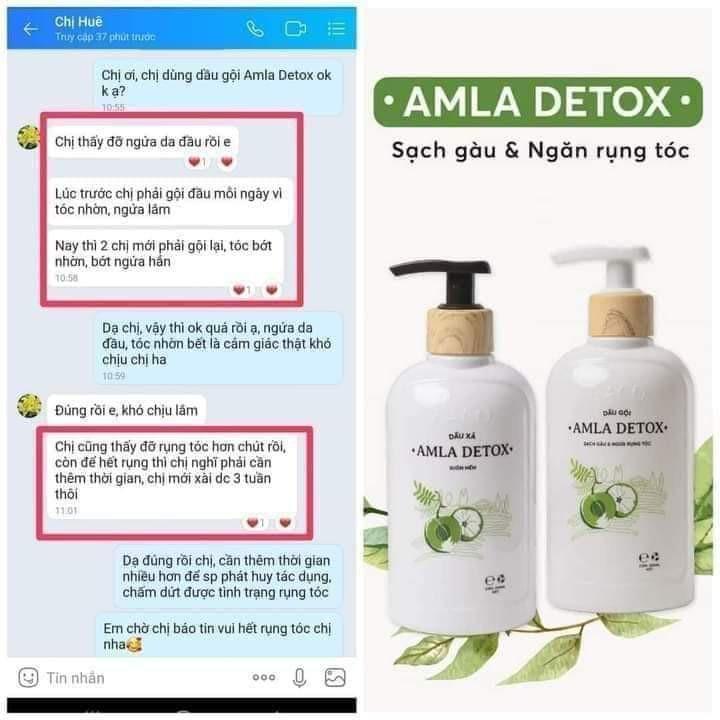 Bộ Gội Xả Amla Detox Chính Hãng