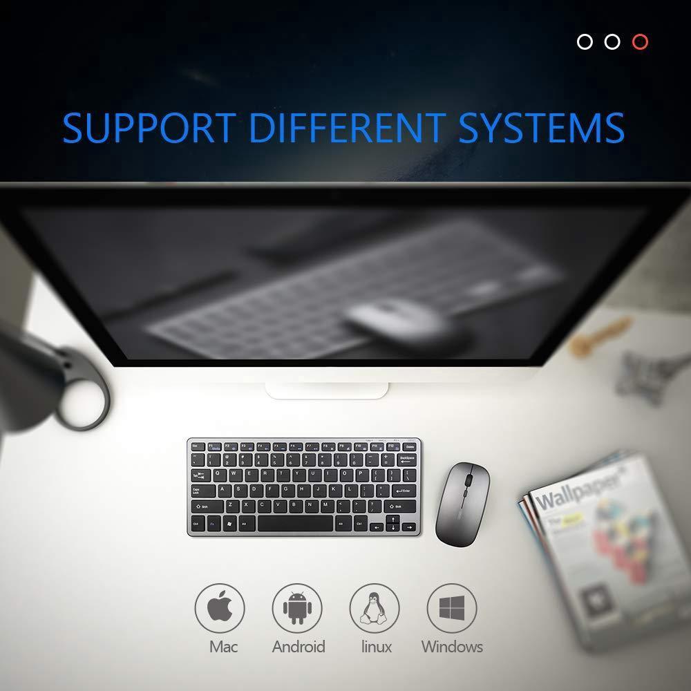 Bộ Bàn Phím Và Chuột Không Dây Sạc Được Inphic V780