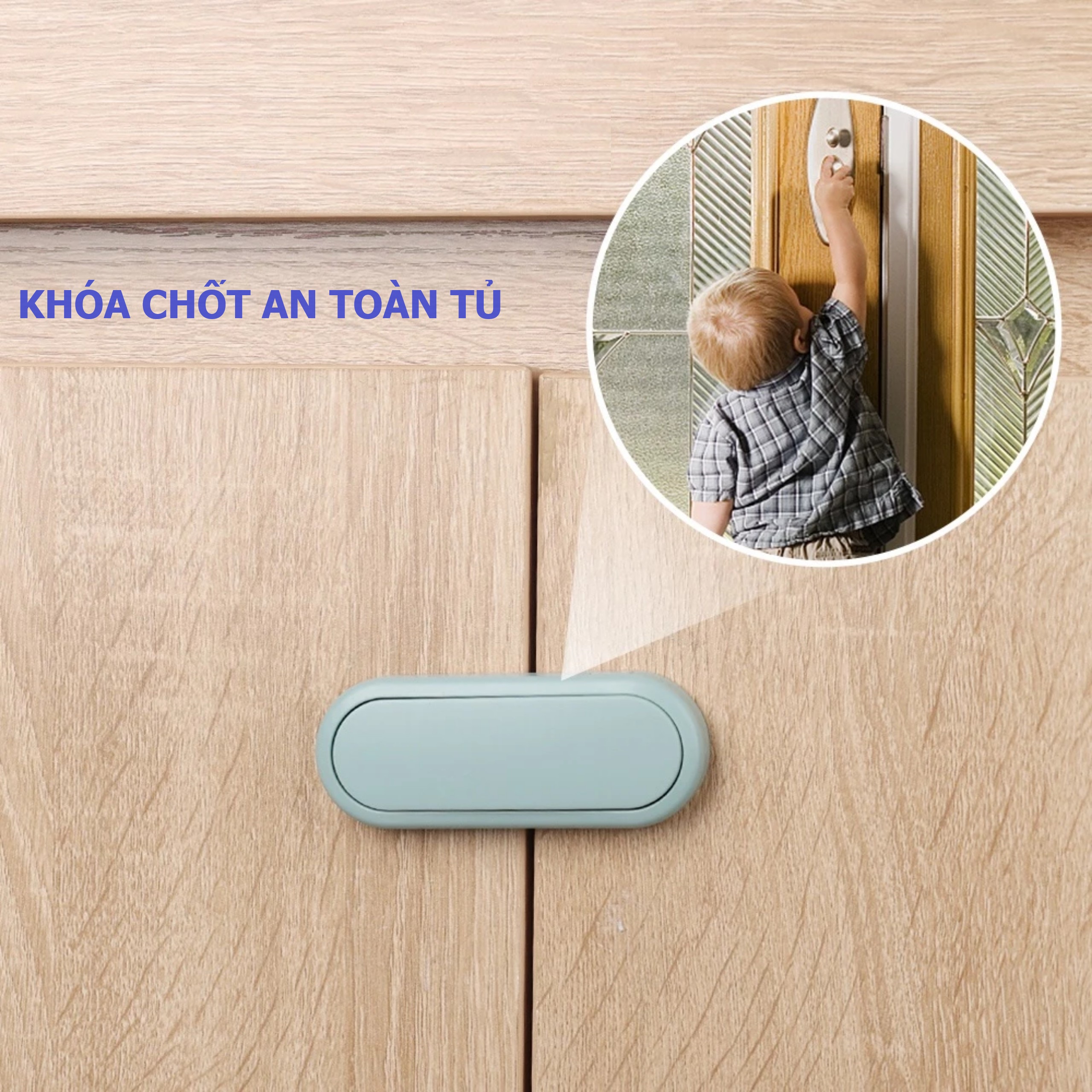 Chốt Cánh Tủ, Chốt Nhựa An Toàn, Chốt Khóa Cửa Tủ Nhiều Màu Lựa Chọn, Chống Kẹp Tay Bảo Vệ An Toàn Cho Bé. Takyhome 3103