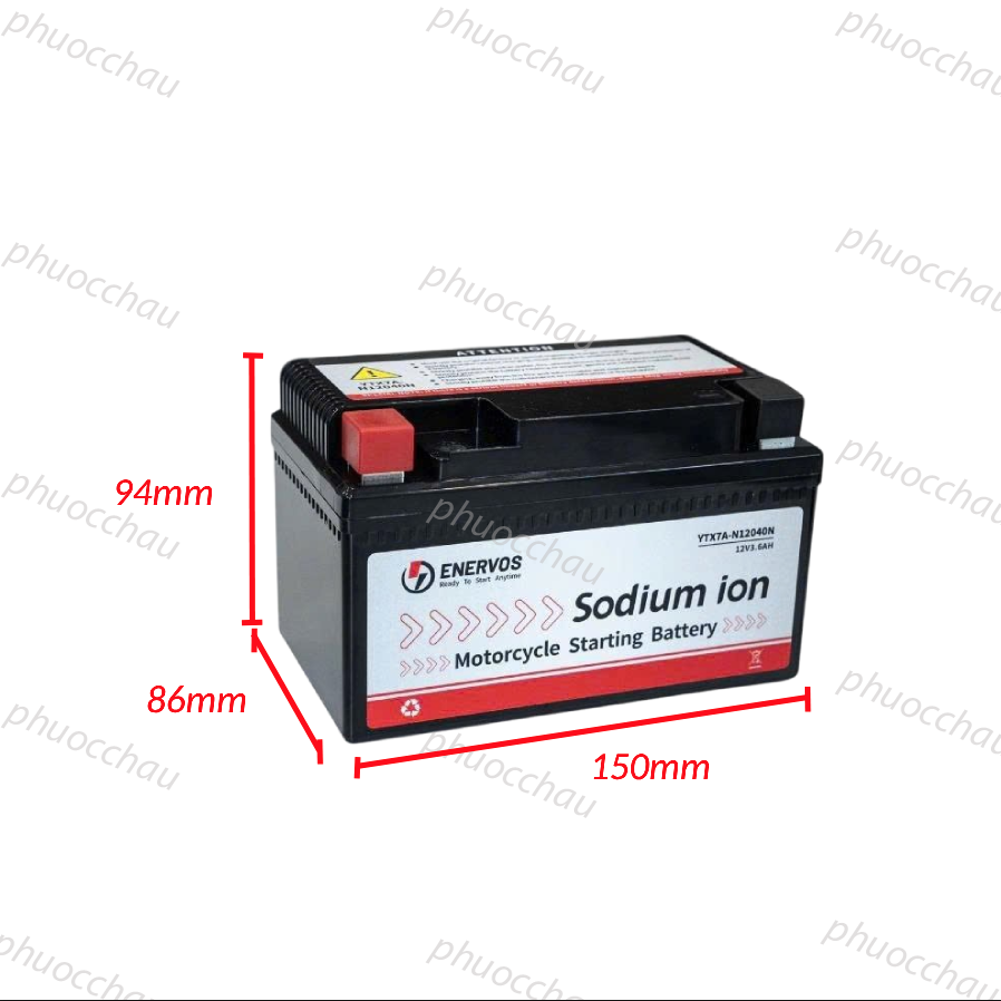 Bình Ắc Quy Xe Máy Natri iOn YTX7A 12V-7Ah, dùng cho Atila, Spacy ,Vespa, Enjoy, Shark