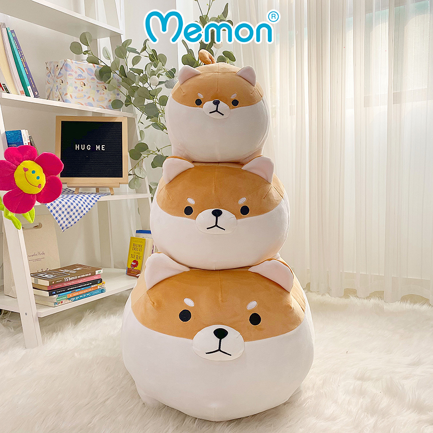 Gấu bông chó Corgi cao cấp Memon - Thú nhồi bông chó corgi mập tròn dễ thương, mềm mịn