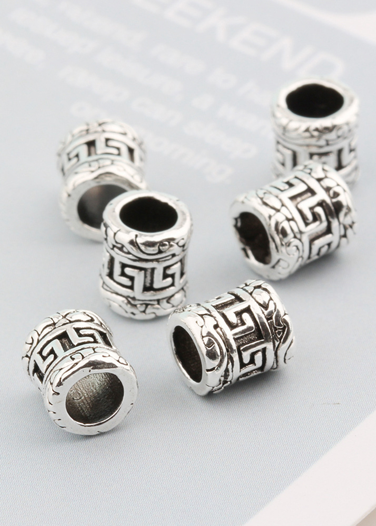 Combo 3 cái charm bạc trụ xỏ ngang - Ngọc Quý Gemstones