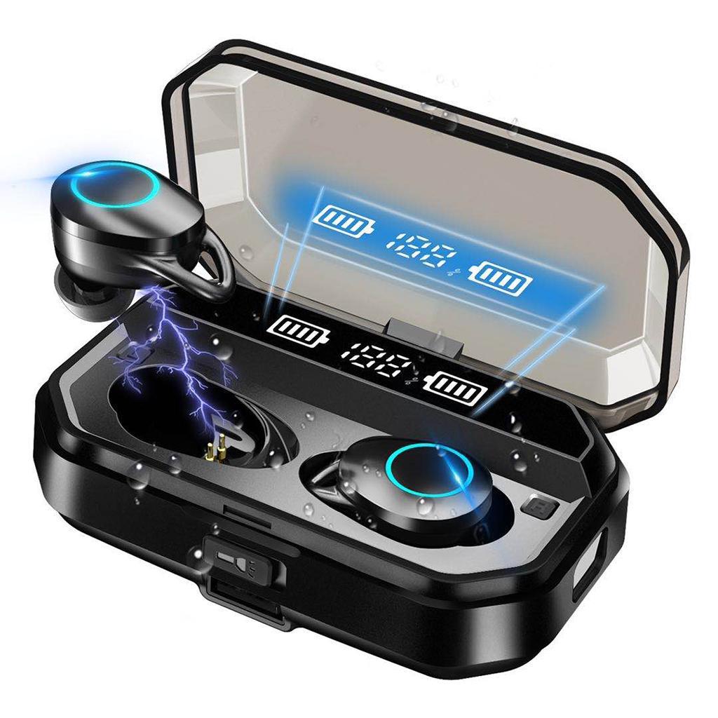 Mini Hifi Stereo 4000mAh Bluetooth 5.0 Earphone with Flashlight