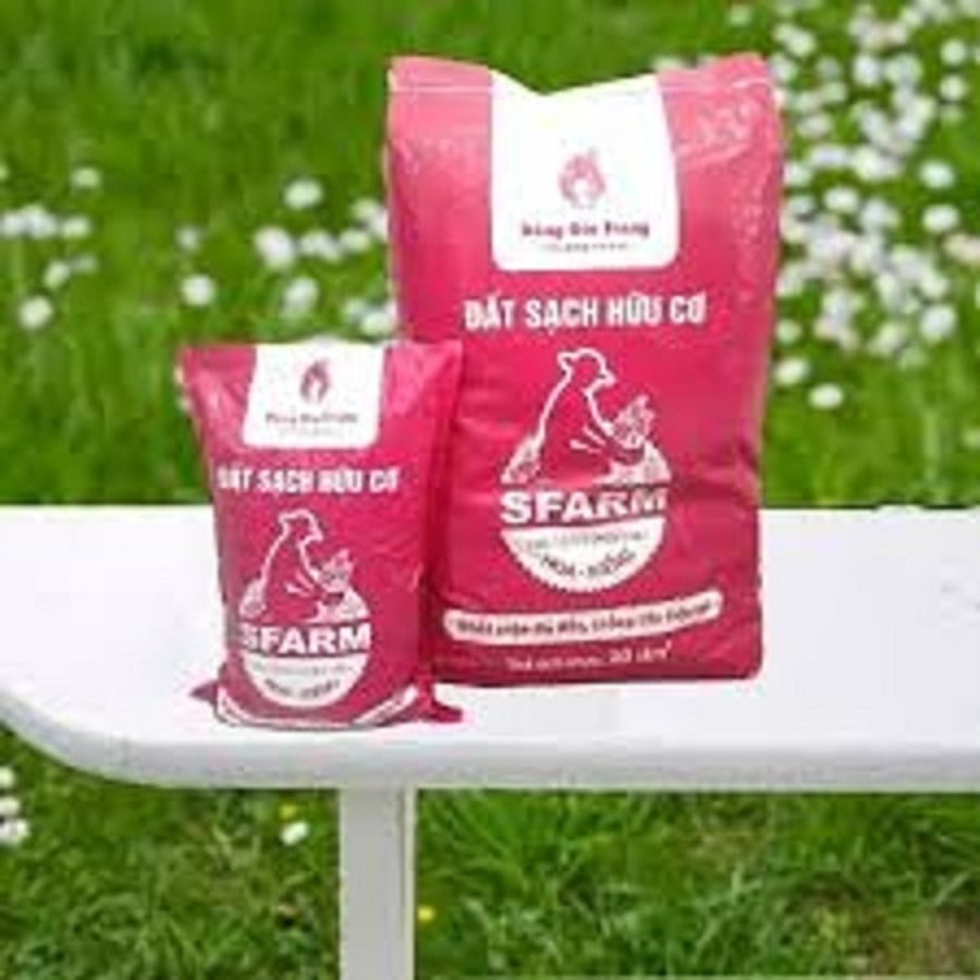 Túi 5dm3 đất sạch hữu cơ Sfarm chuyên dùng cho hoa kiểng-gói 2 kg
