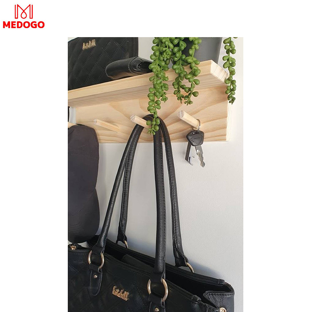 Móc gỗ có G treo quần áo, khăn, đồ lưu niêm,Móc Gỗ Treo Tường Megogo