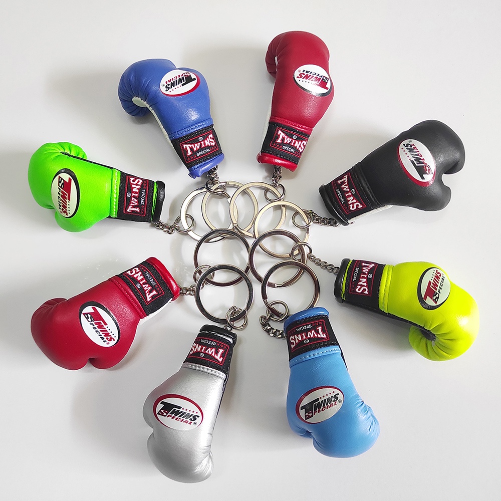 Móc khóa Găng Boxing Twins da bò nhập khẩu Thái Lan