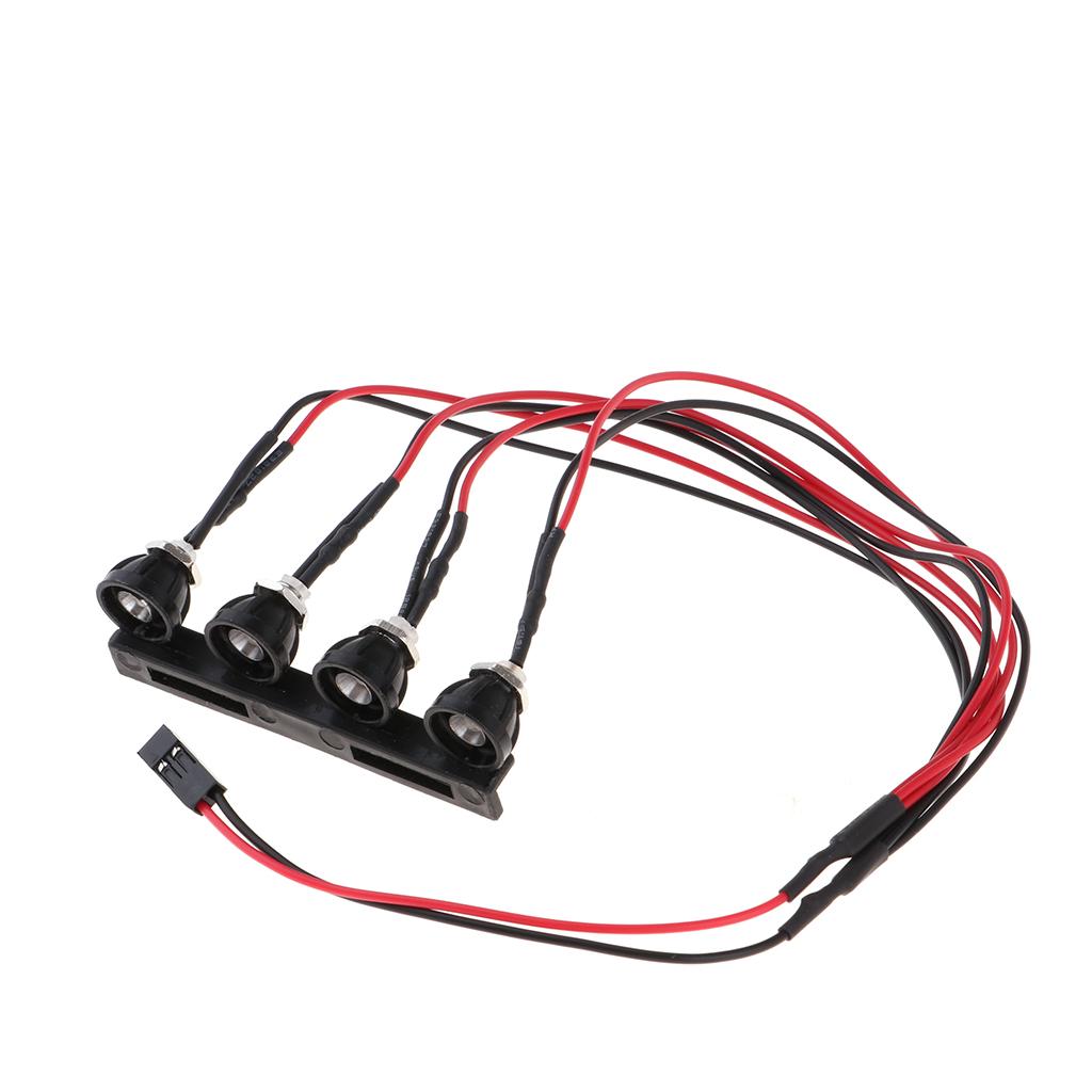 4 LED Bar Mái Đèn WPL 1/16 RC Xe Tải Xe Tải TỰ LÀM Các Bộ Phận Phụ Kiện