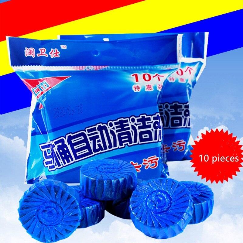 10Pcs Automatic Flush Blue Bubble Toilet Cleaner Toilet Deodorization Cleaning Household Chemicals for Bathroom Restroom Cleaner