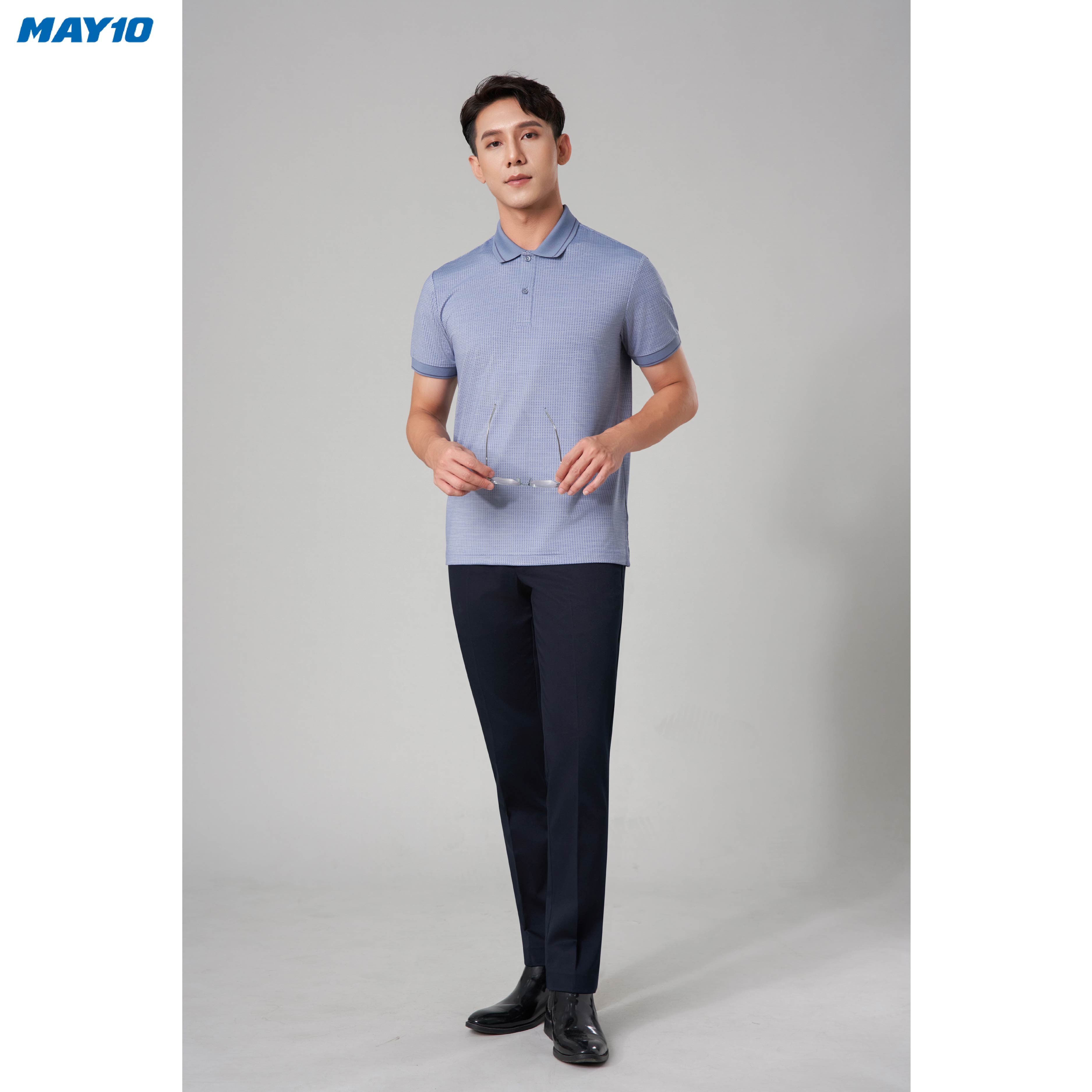 Áo polo nam May 10 chất liệu FREEZING NYLON mã 140123077B.CM