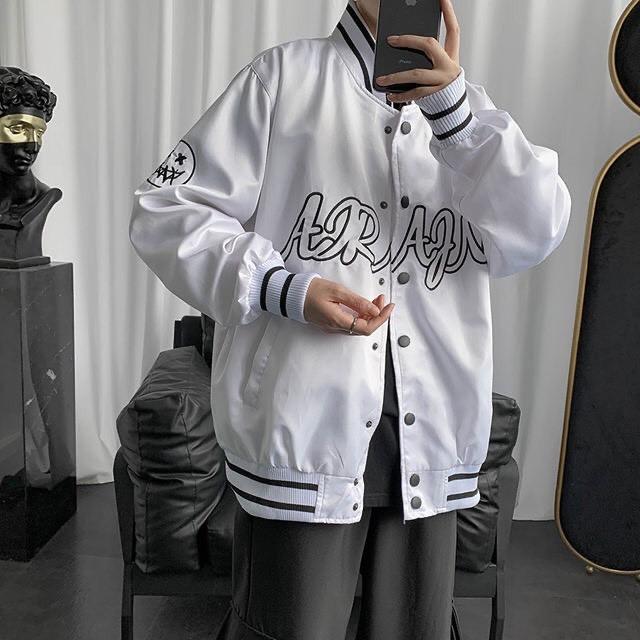 Áo khoác bomber dù unisex form rộng 2 lớp 28 nam nữ ulzzang Wind