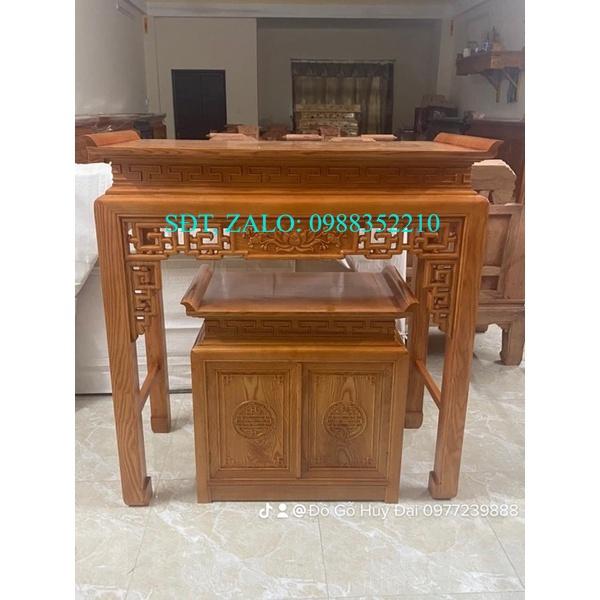 Bộ bàn thờ gỗ sồi nga 127cm