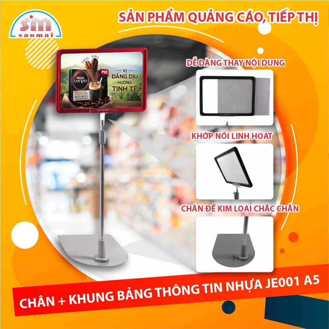 Chân + Khung bảng thông tin nhựa JE001 A5