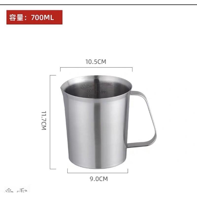 Ca đong có chia vạch pha chế có quai inox 304 cao cấp 700ml