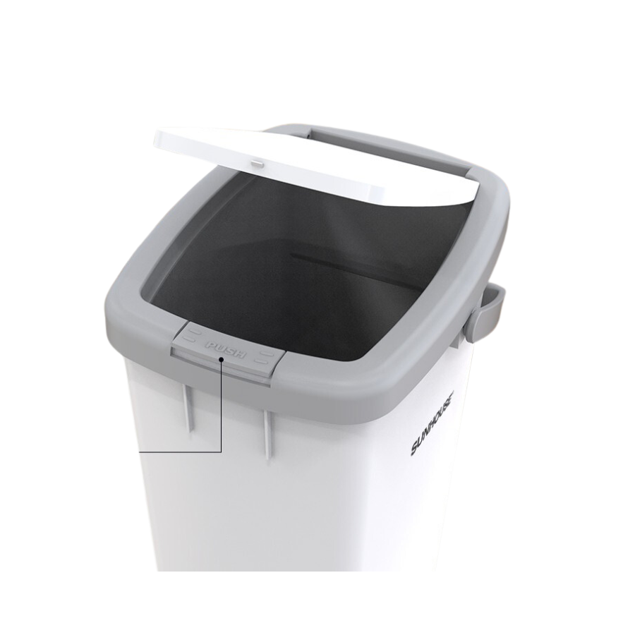 Thùng rác chữ nhật nắp bấm Sunhouse KS-TR12LP