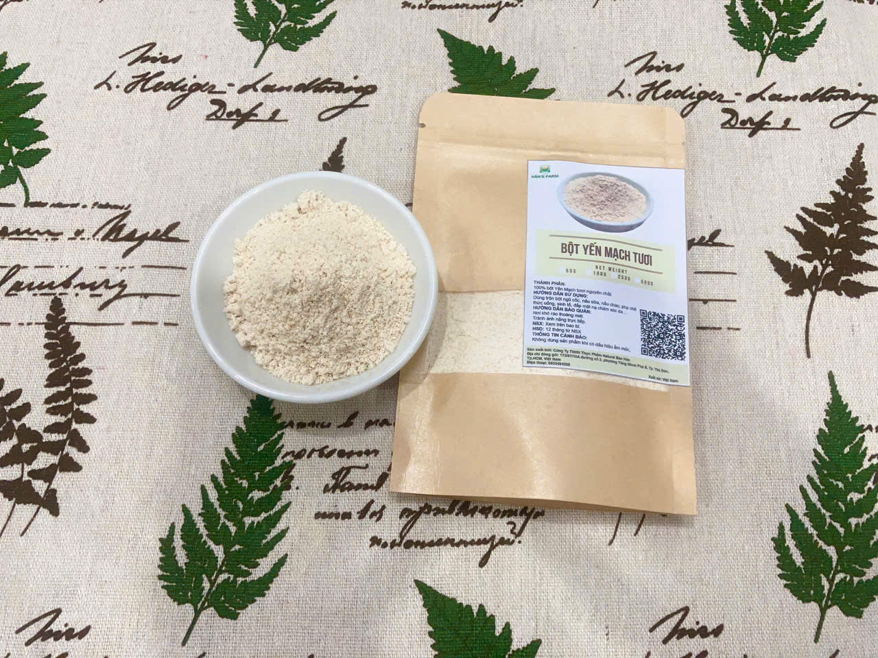 Combo 5 loại bột sấy lạnh: bột đậu gà, bột đậu lăng đỏ, bột đậu hà lan, bột đậu nành đen xanh lòng, bột yến mạch tươi nguyên chất, siêu mịn, không biến đổi gen (mỗi gói 100g)