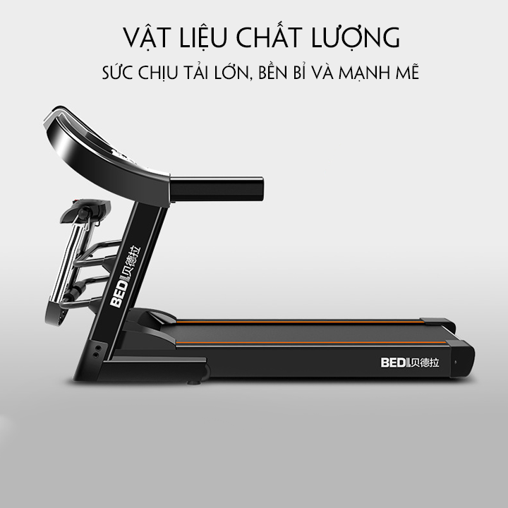 Máy chạy bộ đa năng điện trong nhà, máy chạy bộ đa chức năng BELD công xuất 3.0 hp. tpốc độ 1-10km/h phù họp cho gia đình