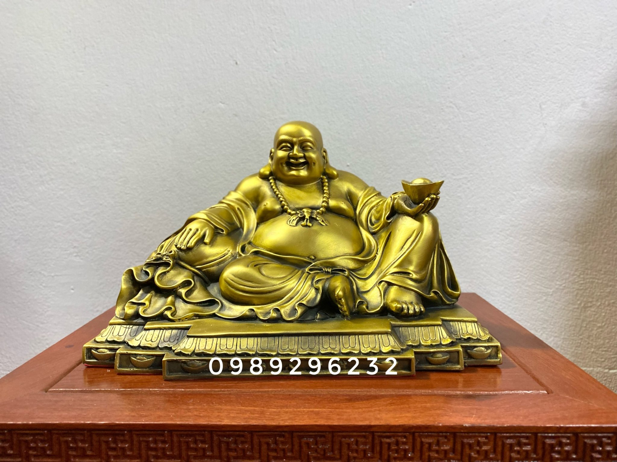 Tượng Ông Thần Tài Di Lặc bằng đồng vàng