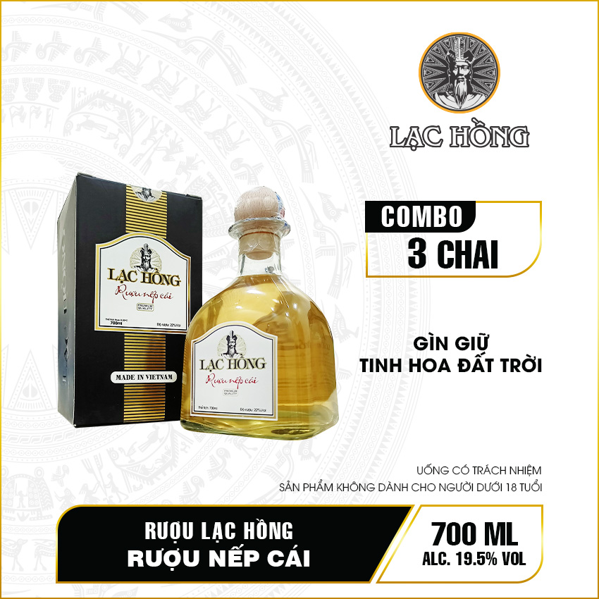 Lạc Hồng rượu nếp cái hoa vàng, rượu nếp, rượu vodka, sản xuất theo phương pháp truyền thống, vị dịu, nhẹ, uống không đau đầu.