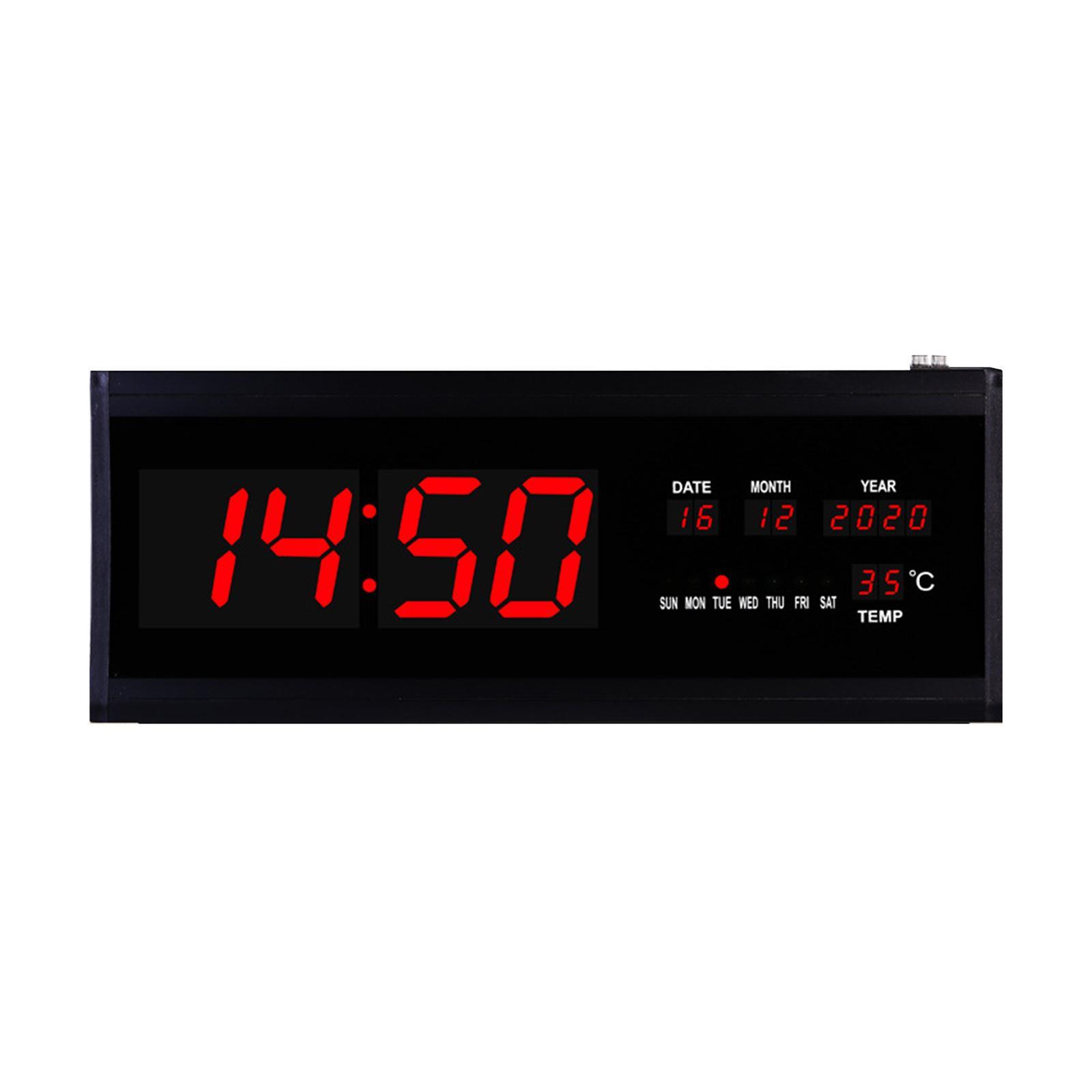 Luminous Digital Wall Clock LED Clock 12/24H for Study Room Office Home