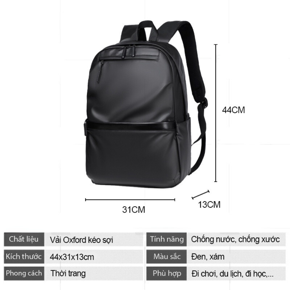 Balo laptop nam nữ cao cấp BH Kids , Vải oxford chống nước, chống sốc, siêu nhẹ - CH109