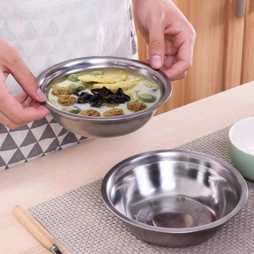 Bộ 5 thau rổ inox siêu bền, không rỉ, tiện dụng giúp sang gian bếp