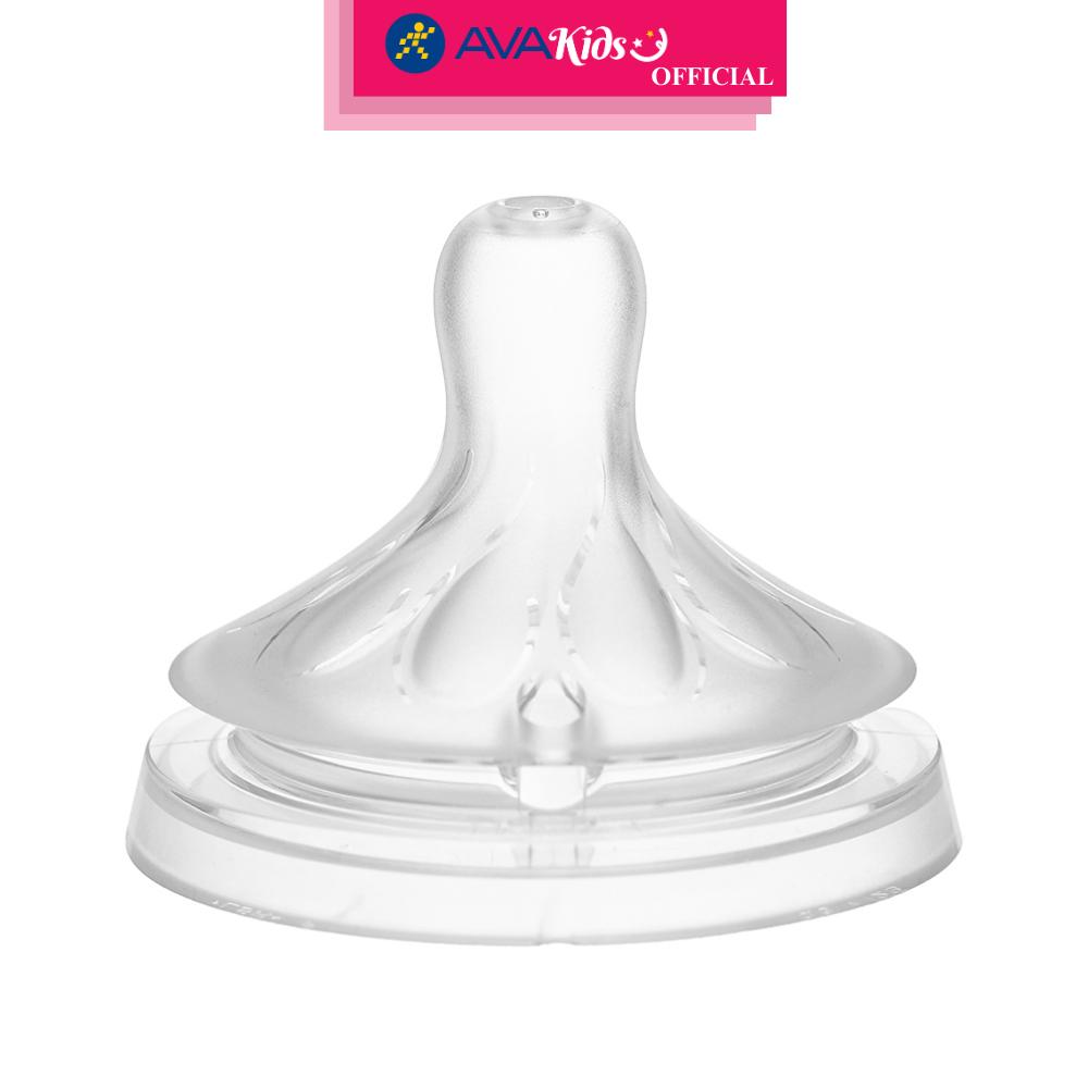Bộ 2 núm ti Philips Avent SCY966/12 cổ rộng size 6 (từ 9 tháng) - Hàng Chính Hãng