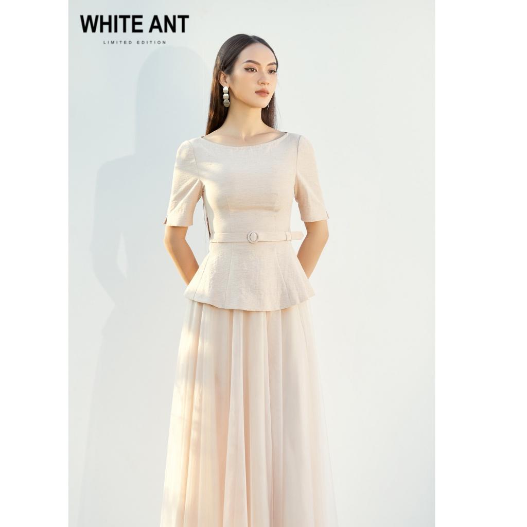 Áo Peplum Nữ WHITE ANT JORDAN PEPLUM SHIRT Thiết Kế Cổ Thuyền Sang Trọng, Chiết Eo Siêu Tôn Dáng 170300177